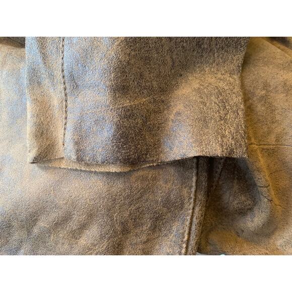 PHILOSOPHY Women's Faux Suede Pants Size 6 Straight Leg Mid-Rise Marble Brown - Picture 9 of 9